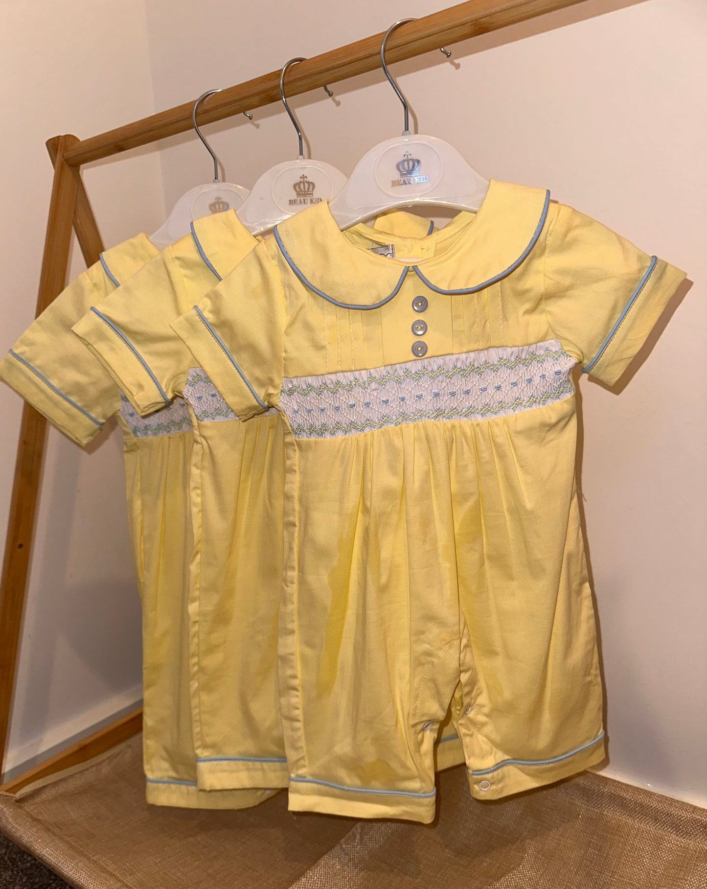 BEAU KiD smock romper - Lemon